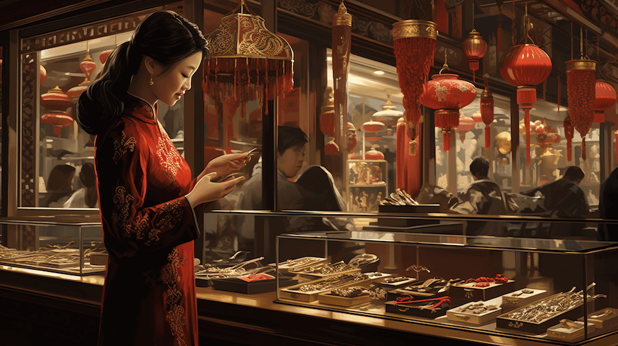 易销Ai,一个女子正在选品