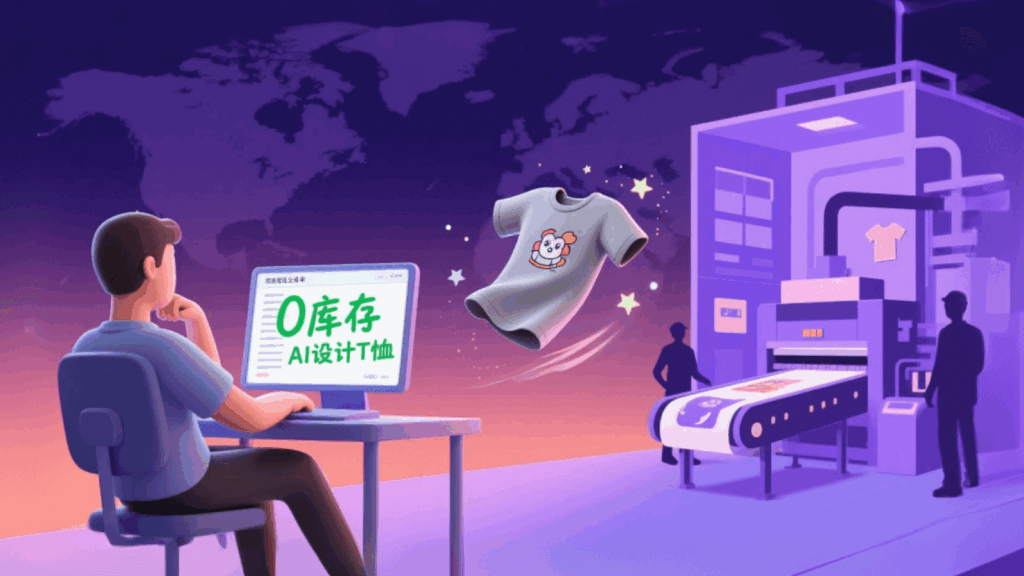 顾客下单，工厂直发 - 零库存POD副业：AI设计T恤跨境实战指南